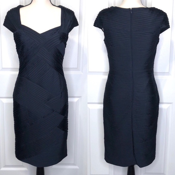 Tadashi Shoji Dresses & Skirts - Tadashi Shoji Navy Pintuck Pleated Jersey Dress